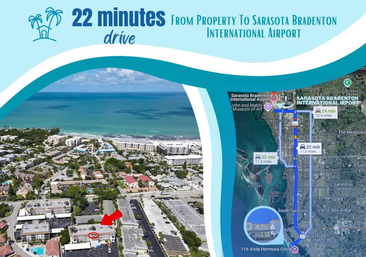 Updated Condo With Pool, Walk To Crescent Beach & Restaurants! 萨拉索塔 外观 照片